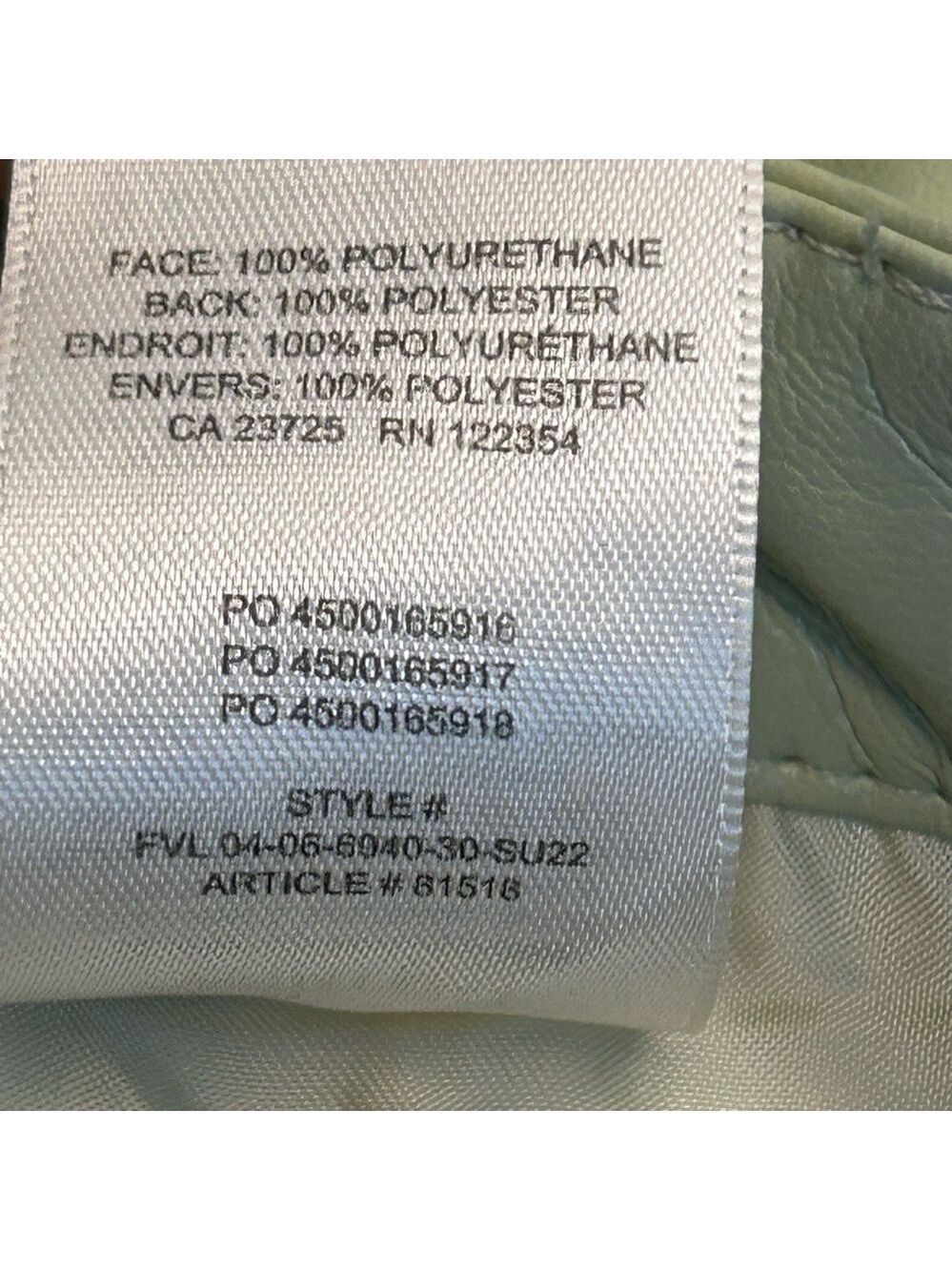 Aritzia Wilfred light green Melina pants faux leather pleather vegan Sz 6 - Picture 10 of 11